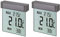 TFA Dostmann Vision digitales Fensterthermometer, 30.1025, großes Display mit Außentemperatur, L 97 x B 22 x H 105 mm, 2er Set