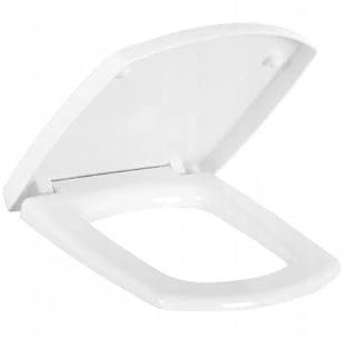 Ramm Siège de toilette compatible avec Cersanit Carina, siège de WC en Duroplast antibactérien, couvercle de toilette avec système d'abaissement automatique Soft Close