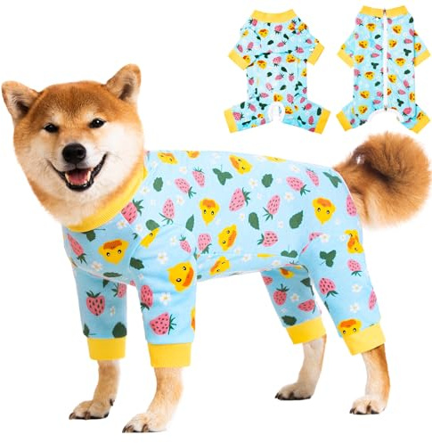 Pupsooft Dog Recovery Suit for Small Medium Large Dogs, Pet Onesie After Surgery Comfort Dog Bodysuit Anti Licking (Blue,M)