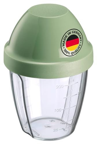 Westmark Gobelet Mélangeur/Shaker avec Disque de Mélange Amovible, Capacité : 0,25 L, Hauteur : 12,8 cm, Plastique, sans BPA, Mix-Ei, Couleur : Clair/Vert, 3089227M