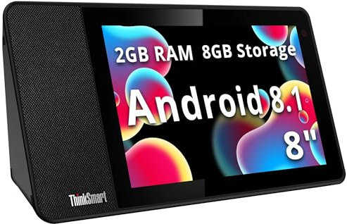 Lenovo ThinkSmart View Tablet para Microsoft Teams, pantalla táctil IPS HD de 8 pulgadas, procesador Qualcomm Snapdragon 624, 2GB LPDDR3, 8GB eMMC, cámara de 5 MP, Wi-Fi 5, Android, Business Black
