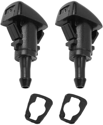 Partuto Boquilla De Lavado De Parabrisas No.5116079Ab Boquillas De Pulverización De Parabrisas Delanteras Para Dodge Durango 2013-2022 Negro 2 Pcs Junta