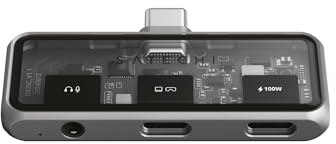 SATECHI 3-in-1 USB-C Mobile Hub, 4K HDMI, 100W PD Charging, 10Gbps Data Transfer, 3.5mm Audio Jack, Compact Adaptor for iPad Air & Pro, MacBook, Switch OLED & More