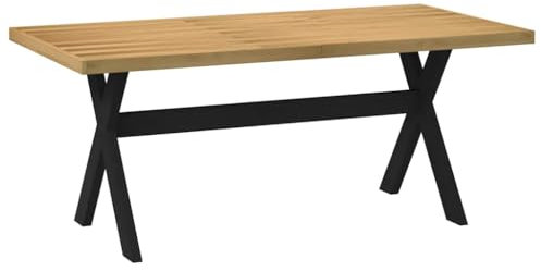 vidaXL Esstisch NOAIN X-Form-Beine 180x90x75 cm Massivholz Kiefer, Esszimmertisch, Speisetisch, Restauranttisch, Küchentisch, rustikaler Tisch