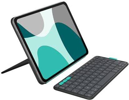 Logitech Flip Folio, étui clavier pour iPad Pro 11 pouces (M4 et M5) et iPad Air 11 pouces (M2 et M3)(5e gén. - 2024), FRA AZERTY, Étui Bluetooth de protection escamotable, multidispositif - Graphite