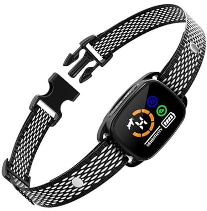 Emmalove Halsband Tierfreundliches 3.0 Halsband Sanfte & Effektive Erziehung (Schwarz,1 Artikel)