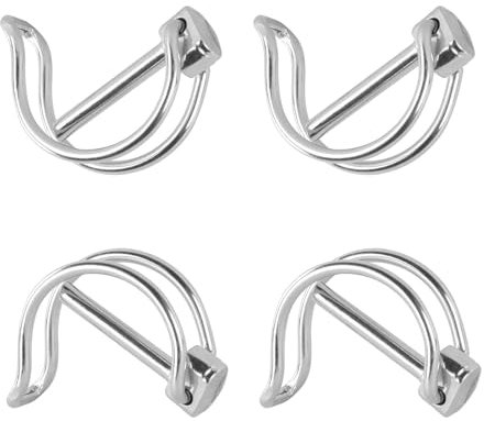 Lot de 4 goupilles pliantes pour tuyau - 6 x 50 mm - Avec fermeture de verrouillage - Goupilles galvanisées - Pour ferme, pelouse, jardin