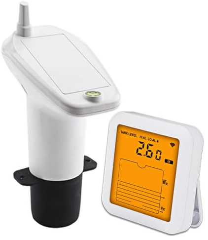 Indicatore del livello del serbatoio dell'acqua - Misuratore wireless ad ultrasuoni con display digitale, rilevatore di capacità multifunzione, lettura accurata del contatore | Dispositivo ABS