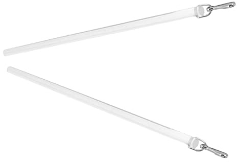 SHINEOFI Varillas para Cortinas Acrílicas Transparentes 30 CM Barra Versátil para Persianas y Visillos 2 Piezas Accesorio Resistente y Compatible para Ventanas