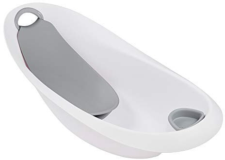 keeeper Stars Ergonomische Babywanne mit Softgriff, Stöpsel und anatomisch geformten Badesitz, Ab 0 bis ca. 6 Monate, Natalia, Weiß