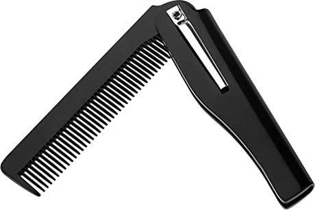 AIBAOBAO Klappbarer Bartkamm, Handmade Folding Pocket Comb for Men, Taschenkamm Reisekamm Bruchfester Premium Carbon Kamm Herren Männer Faltbarer Taschenkamm für Bart Schnurrbart, Männer Öl Haar