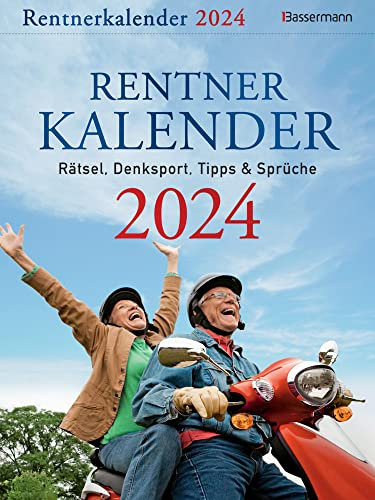 Rentnerkalender - Abreißkalender 2024 - Rätsel, Denksport, Tipps und Sprüche - Bassermann-Verlag - Wandkalender - 16,5 cm x 22 cm