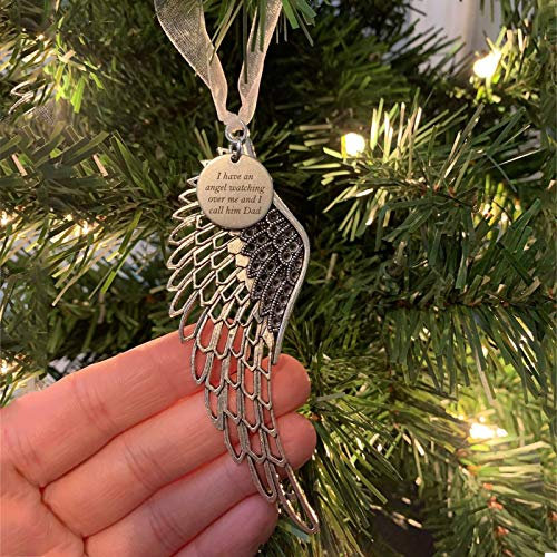 LYPER Angel Wings Ornament - Memorial Gift for Loss of Loved One, Angel Wing Charm Pendant for Xmas Tree Decor, Easter Souvenir Gift