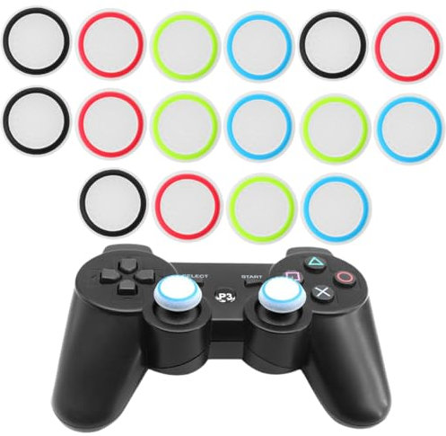 TNSRAY 16 Pezzi Tappi Pulsanti in Silicone Copertura di Protezione, per Joystick Controller,Grip Joystick Cap Analogico, Gommini Joystick PS4 per PS5, PS4, Xbox 360, PS3 Game Controller