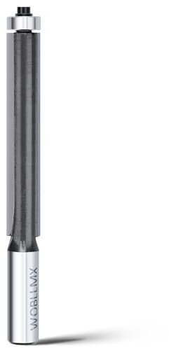 WOBLLMX Fresa a filo codolo 12 mm, diametro 12,7 mm, lunghezza di lavoro 76 mm, con cuscinetto a sfera superiore, lama in metallo duro, maneggevole, durevole e affilata per la lavorazione del legno