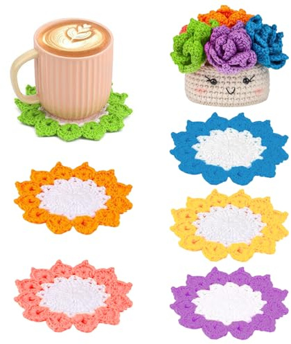 Hwtcjx Kit de Ganchillo para Principiantes,Juego de Ganchillo para Principiantes de 6 Piezas,Crochet Kit Principiantes,Hilo,Relleno,con Tutoriales en Video Paso a Pas,Perfecto para DIY y Tejido a Mano