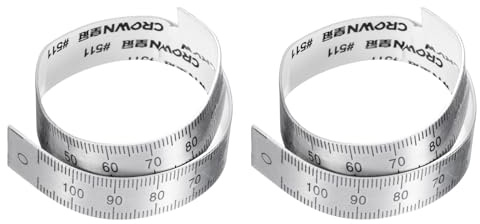 sourcing map 2pcs Self Adhesive Measuring Tape 110mm-0-110mm | Table Sticky Center Finding Ruler,Aluminum Track Tape,Measure with Holes,Start from the Middle