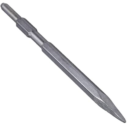 KIMISS Långskaftsspetsmejselbit för Hex-elektriska Hack - Kromstålmejsel för Betong, Granit, Tegelbearbetning - 17 Mm Sexkantskaft (17x280MM punkt)