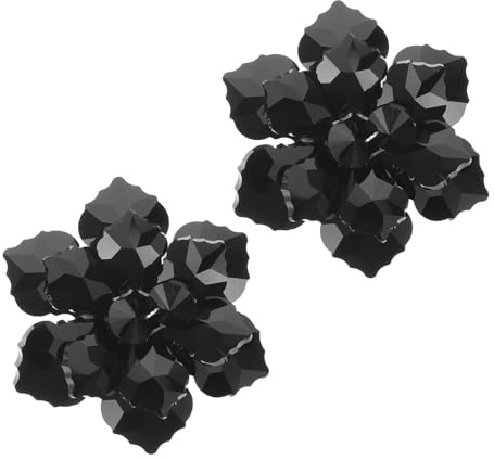 JOINPAYA Fundas Decorativas 2 Piezas para Gemelos de Camisa Gemas de Imitación Negros Diseño Innovador y Fácil de Usar para Eventos Formales y Uso Diario