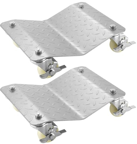 VEVOR 2 Piezas de Ruedas para Neumáticos Capacidad de 1100 lbs/500 kg Ruedas de Coche o Furgoneta, Carretilla de Posicionamiento de Cojinetes de Bola, Recuperación de Gato de Reparación Automática
