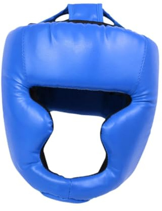 QUXVUIS Casco de Boxeo, Protector de Cabeza, Equipo de protección, Casco de Boxeo, Transpirable, Kickboxing, Proporciona una Comodidad única y Durante el Sparring, de Sparring, Azul, Niños