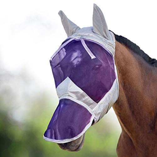 Harrison Howard CareMaster Maschera anti-mosche per cavallo UV protezione pieno volto (XL; Extra Full)