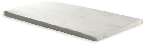 ITALYMATERASSI Enkeltopper 110 x 195 cm av minnesskum, 5 cm hög, madrass, avtagbar med elastiska hörn, 100 % allergivänlig
