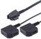 ecabo Analog Splitter/Adapter – Telefonkabel/Netzwerkkabel – TAE F auf 2X TAE F – Wester-Stecker/Buchse – für Router, Modem, Fax, Telefon, Fritzbox – schwarz – 0,2m