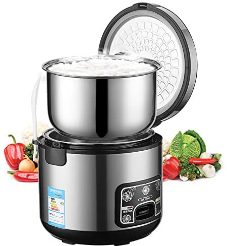 ZHANGMIN Cuiseur À Riz Électrique, Pot Intérieur Antiadhésif en Acier Inoxydable 201, Fonctions De Cuisson/réchauffement en Acier Inoxydable, Alimentation 220-240 V UK/EU (Color : 2L)