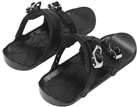 Keenso Mini Pattini da Sci Sci da Pattinaggio Corti e Sottili Attaccare agli Scarponi da Sci Scarpe Invernali per Lo Sci All'aperto Nero Taglia Unica