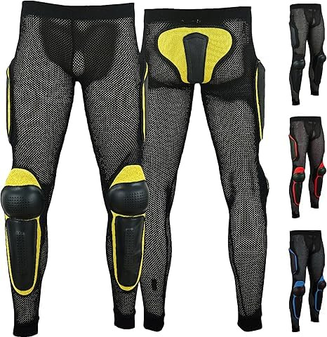 German Wear Schutz-Hosen für Erwachsene, atmungsaktive Stretch-Armor-Ausrüstung für Motorrad, Motocross und Skateboarding (DE/NL/SE/PL, Alphanumerisch, M, Regular, Regular, Gelb)
