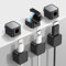 GeeMiLo Kabelhalter Kabelclips Kabelorganizer, 6 Stück Kabelmanagement, Magnetische Kabelklemmen, Selbstklebend Cablemanagement für Netzkabel/HDMI/Ladekabel/USB, Schreibtisch/Nachttisch (Schwarz)