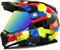 Casco Motocross con Auricolare Bluetooth Integrato, Casco MX, Casco Moto, con Doppia Visiera Parasole, per Casco Quad ATV Enduro, Certificazione Ece, 11, L(59-60cm)