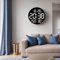 Serendipawn Horloge Murale NuméRique LED à Piles 30 cm Radio PilotéE Facile à Lire Moderne sans Tic TempéRature Deco Chambre Salon Bureau Noir