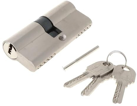Zpengtai Bombin Cerradura Cilindro de Cerradura de Puerta antirrobo con Llaves Cilindro de Apertura Simple for Puertas Cerradura Antibumping(70mm)