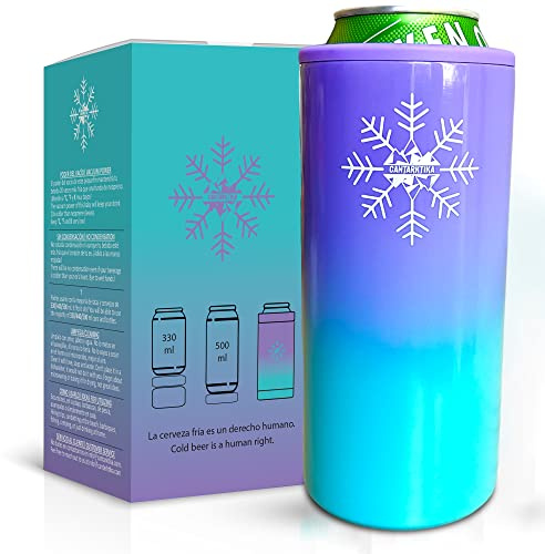 Enfriador Termo Funda para Botellas Latas y Botes de 330, 440 y 500 ml para Cerveza y Refrescos regalo original hombre mujer