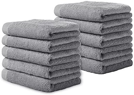 Yoofoss Asciugamani Piccoli di Bambù 25x25 cm, Set Multicolor di 10 Pezzi per Neonati/Viso/a Mano/Bagno, Panni/Cucina