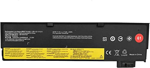 AKKEE 01AV424 01AV423 SB10K97580 Laptop Akku für Lenovo ThinkPad T470 T570 T480 T580 P51S P52S TP25 A475 A485 Series 61 01AV422 01AV452 01AV490 SB10K97579 SB10K97581 11.4V 24Wh