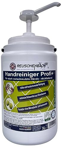 REUSCHENBACH Handreiniger Profi+ mit PVC Dosierpumpe, 3 Liter, Handwaschpaste ohne Mikroplastik