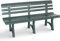 Tomaino - Widerstandsfähige 4-Sitzer-Gartenbank aus Kunststoff für den Außenbereich für Balkon, Terrasse (Grün)