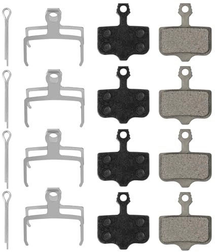 4 Paar Fahrrad Scheibenbremsbeläge, Scheibenbremse Fahrrad 33 x 30mm, Fahrradbremsen für Scheibenbremsbeläge Bremssteine Scheibenbremse Compatible with E1 E3 E5 E7 E9 CR ER XO XX Bicycle Brake Pad