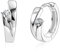 ALEXCRAFT Silber 925 Ohrringe Kleine Creolen, Silber 925 Creolen Dick Breit Kleine Knorpel Huggie Creolen Sterling Silber Creolen mit Stein Kugel Zirkonia Glitzer Ohrringe Creolen 16mm Damen Mädchen