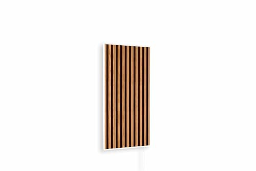 Könighaus bild-infravärmare - 450 Watt | 5 års garanti | Dubbel överhettningsskydd | Ultraplatt värmeelement för 5-12 m² | Ramfärg: vit | Motiv: 03. Träpanel