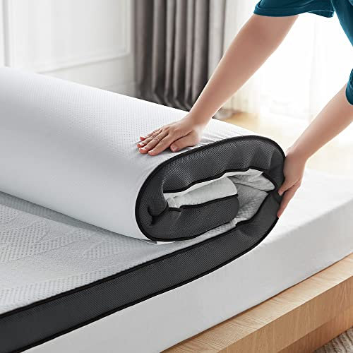 LINSY HOME Matratzentopper Gel Topper 90x200cm,7,5cm Höhe Topper aus Gel Memory Foam, H2&H3 Härte Gel Matratzentopper, mit Waschbaren Bezug