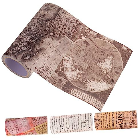 SHINEOFI 1 Caja Cinta de periódico Vintage Pegatinas para Agenda Pegatinas Journal Notas estético Equipo decoración Vintage Cintas Decorativas Cintas para álbumes de Recortes Papel japones