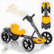 Electric Go Kart for Kids - 6V×2 Foldable Pedal Go-Kart with Adjustable Seat, Remote Control, Music & Lights, 8 MPH Speed, Suitable for Indoor/Outdoor Use, Up to 30kg Weight Limit.