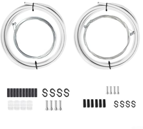 Yhenlovtt Kit de câble de frein et de levier de vitesse pour vélo de route et VTT – Boîtier de frein 5 mm 2,5 m, câble de changement de vitesse de 4 mm avec revêtement en PVC, compatible avec SRAM