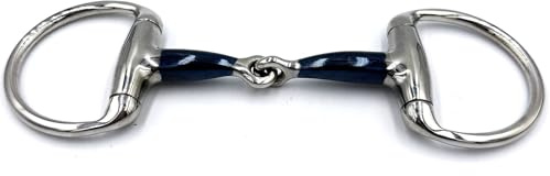 Equine Smile Mors à tête d'olive Sweet Iron ES0280 - Simple cassé - En acier inoxydable - Diamètre de l'anneau : 70 mm - Épaisseur de la morsure : 14 mm (9,5 cm)