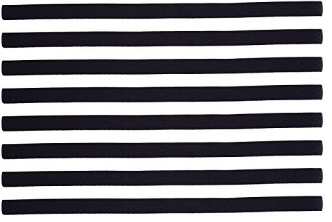 Shappy 8 Pièces Bandeaux de Sport Mince Élastique Bandes de Tête Antidérapantes Hairband pour Jogging Football Faire Yoga et Autre Exercices (Noir)