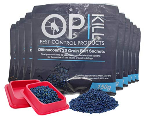 Opkill Rodent Grain Poison – Multi-Feed Rat & Mouse Control – 1.5 kg – Contains Difenacoum – Indoor & Outdoor Use